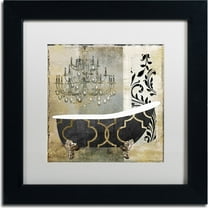 Trademark Fine Art "Paris Bath II" Canvas Art by Color Bakery, White Matte, Black Frame