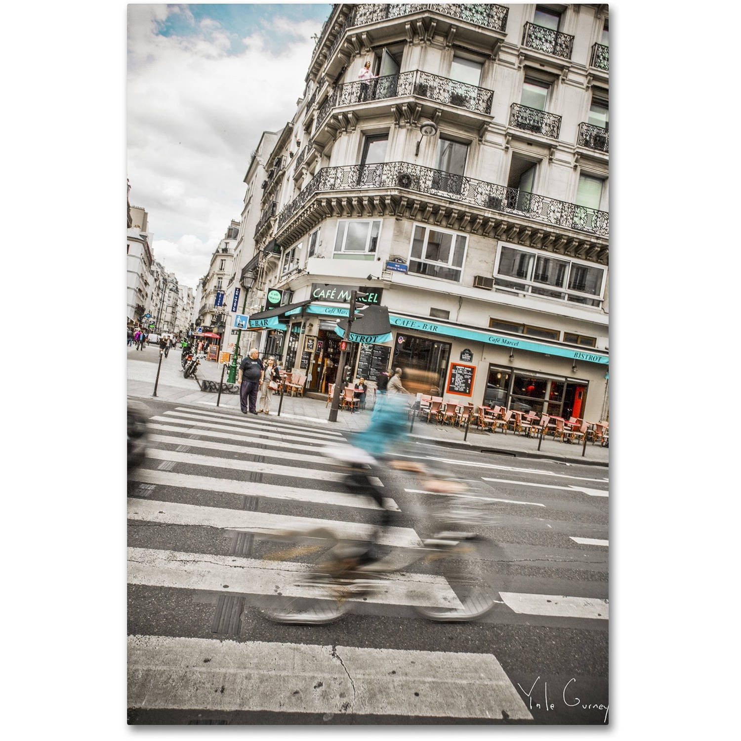 Trademark Fine Art "Paris Bicycle Rider" Canvas Art by Yale Gurney