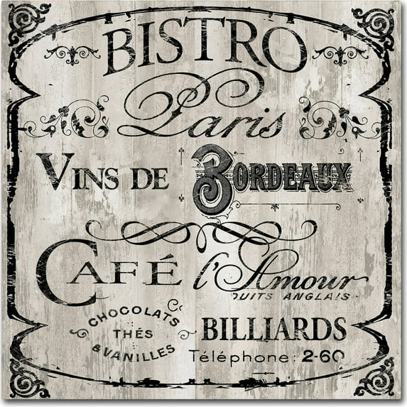 Trademark Fine Art "Paris Bistro III" Canvas Art by Color Bakery