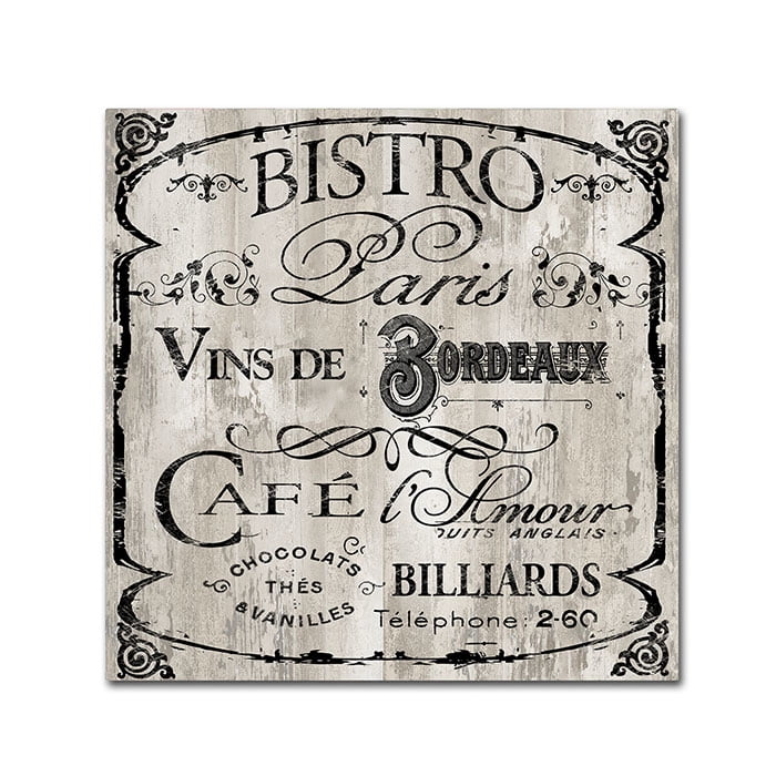 Color Bakery 'Paris Bistro III' Huge Canvas Art 35 x 35