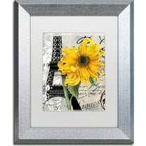 Trademark Fine Art "Paris Blanc" Canvas Art by Color Bakery, White Matte, Silver Frame