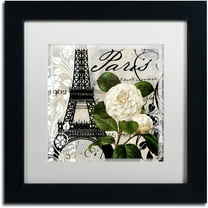 Trademark Fine Art "Paris Blanc I" Canvas Art by Color Bakery White Matte, Black Frame