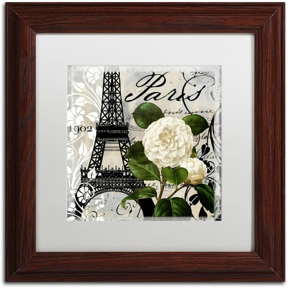 Trademark Fine Art "Paris Blanc I" Canvas Art by Color Bakery White Matte, Wood Frame