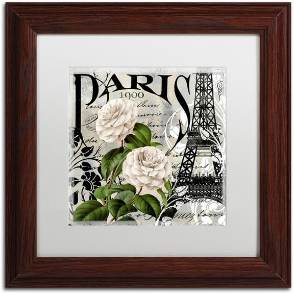 Trademark Fine Art "Paris Blanc II" Canvas Art by Color Bakery White Matte, Wood Frame