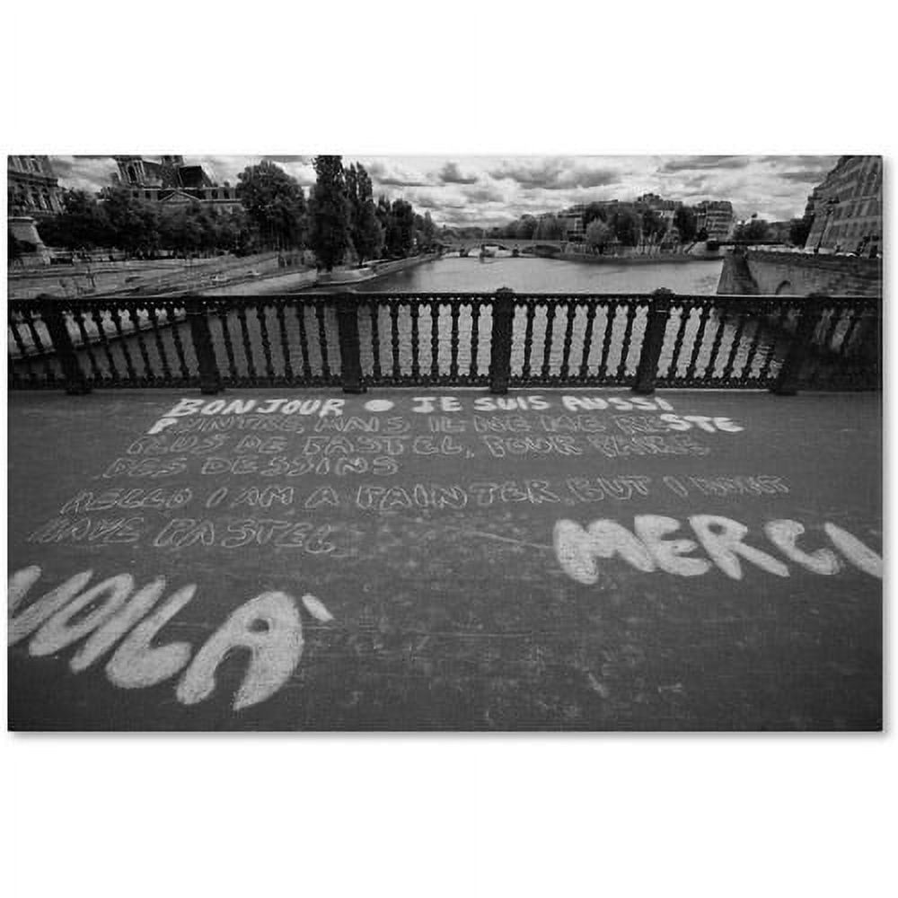 Trademark Fine Art "Paris Bonjour Merci" Canvas Art by Yale Gurney