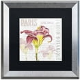 thumbnail image 1 of Trademark Fine Art "Paris Botanique Lily Purple" Canvas Art by Jennifer Redstreake Black Matte, Silver Frame, 1 of 1
