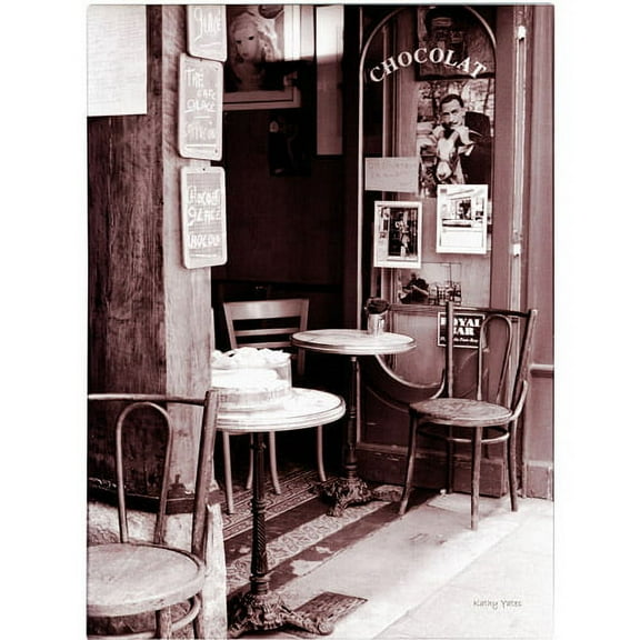 Trademark Fine Art 'Paris Cafe' Canvas Art by Kathy Yates