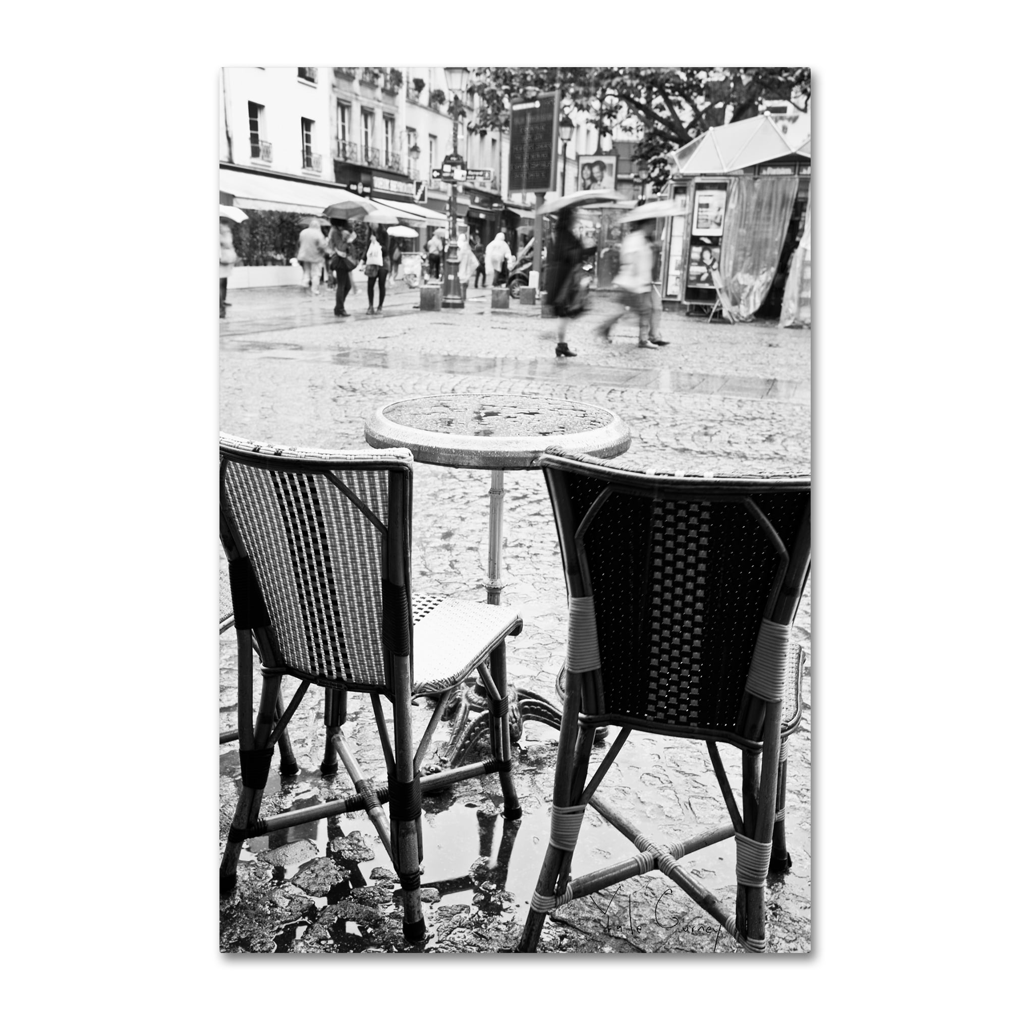 Trademark Fine Art "Paris Cafe for 2" Canvas Art by Yale Gurney