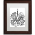 thumbnail image 1 of Trademark Fine Art "Paris" Canvas Art by KCDoodleArt White Matte, Wood Frame, 1 of 4