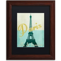 Trademark Fine Art "Paris City of Light" Canvas Art by Color Bakery Black Matte, Wood Frame