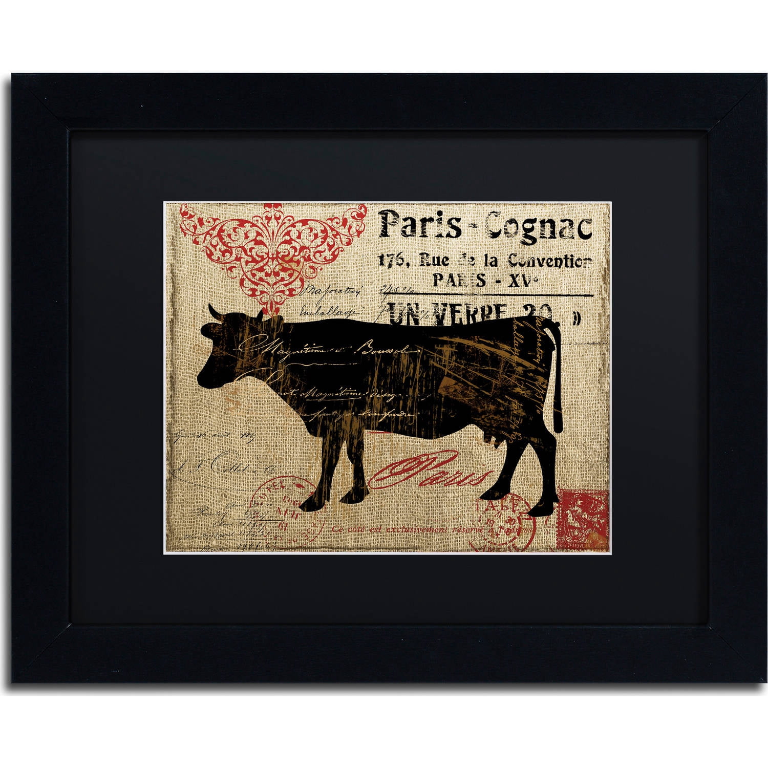 Trademark Fine Art "Paris Farms I" Canvas Art by Color Bakery, Black Matte, Black Frame