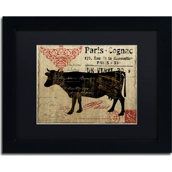 Trademark Fine Art "Paris Farms I" Canvas Art by Color Bakery, Black Matte, Black Frame