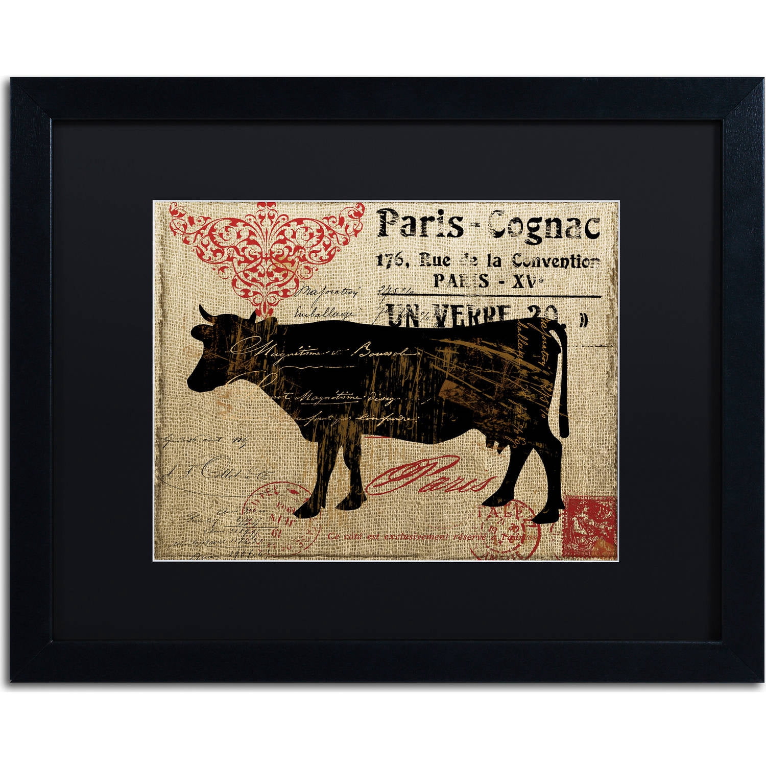 Trademark Fine Art "Paris Farms I" Canvas Art by Color Bakery, Black Matte, Black Frame