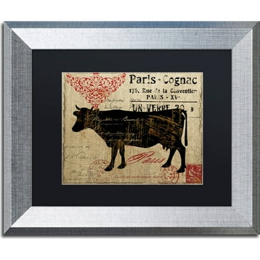 Trademark Fine Art "Paris Farms I" Canvas Art by Color Bakery, Black Matte, Silver Frame