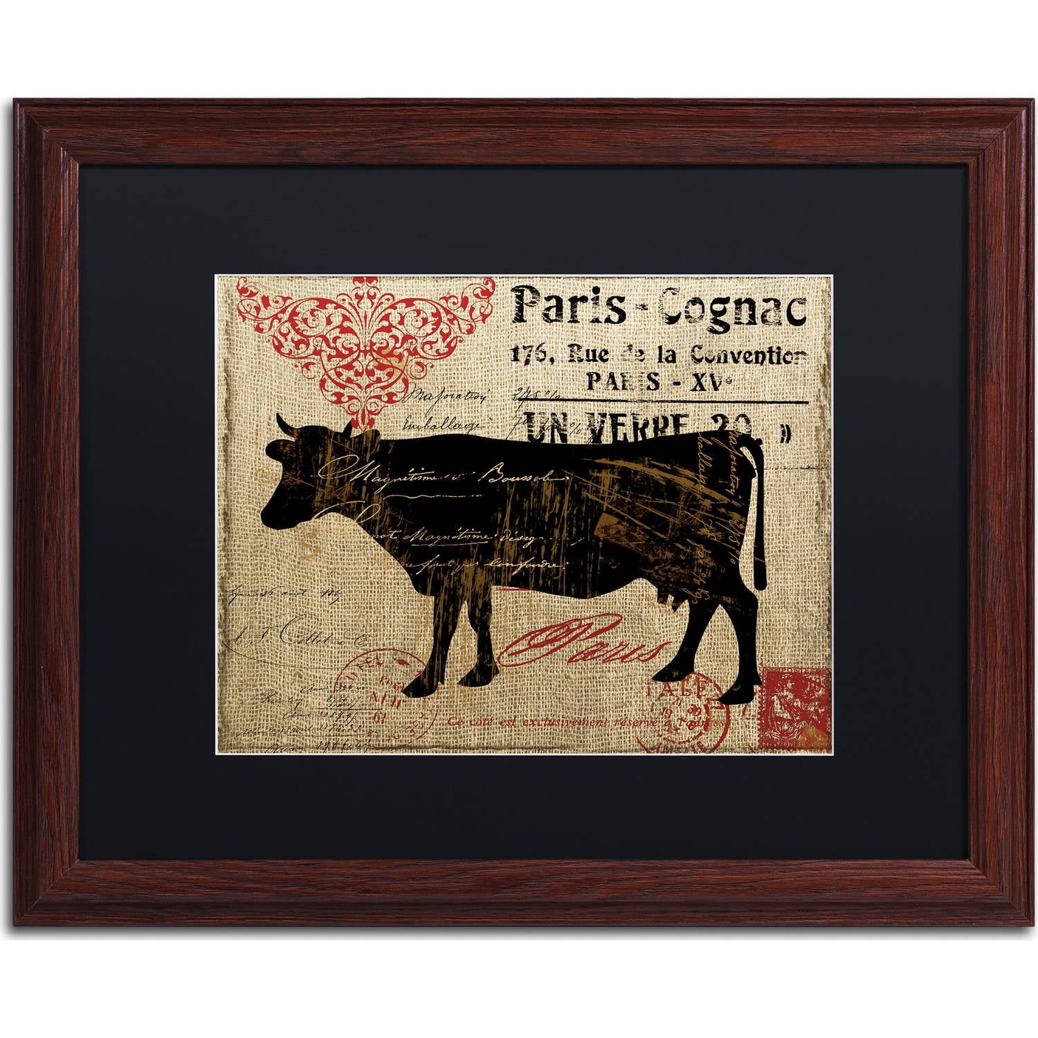 Trademark Fine Art "Paris Farms I" Canvas Art by Color Bakery, Black Matte, Wood Frame