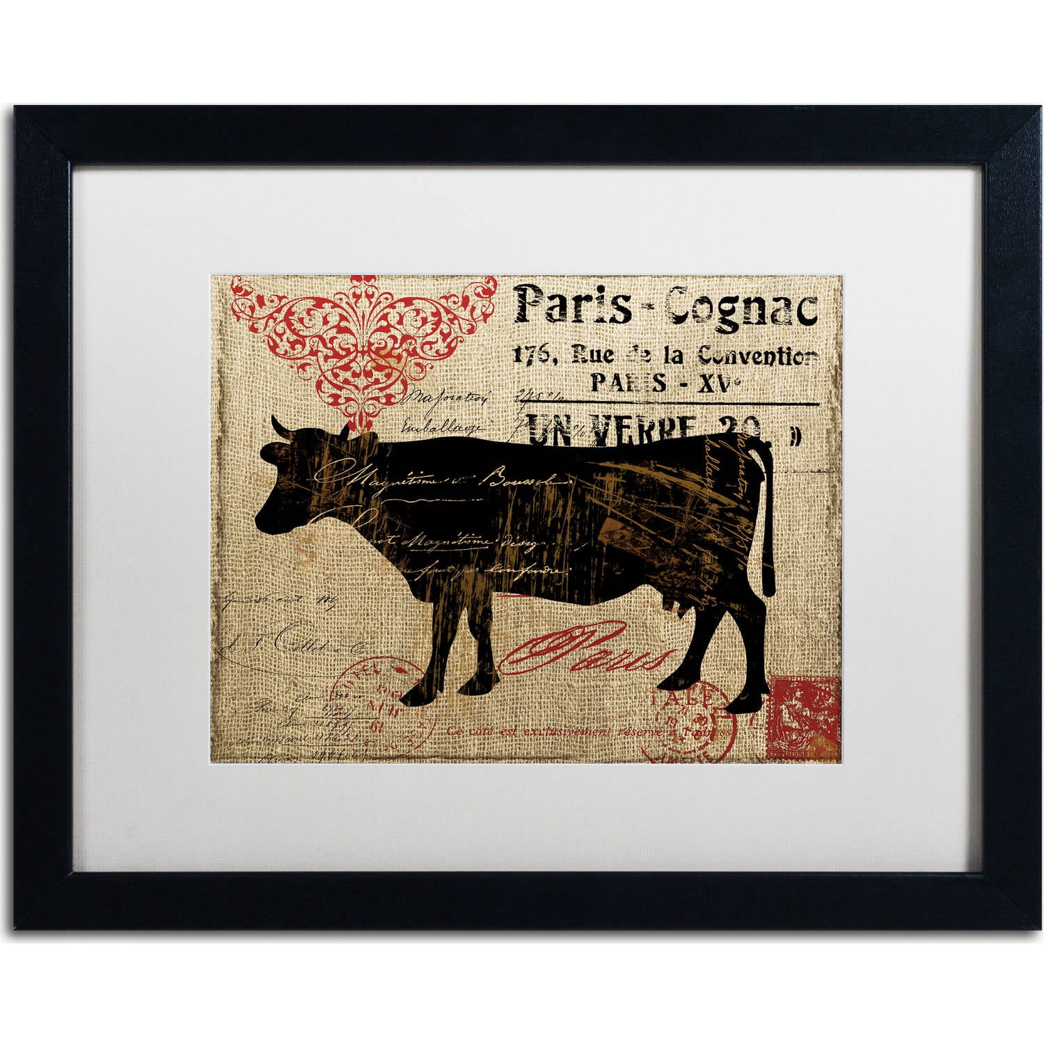 Trademark Fine Art "Paris Farms I" Canvas Art by Color Bakery, White Matte, Black Frame