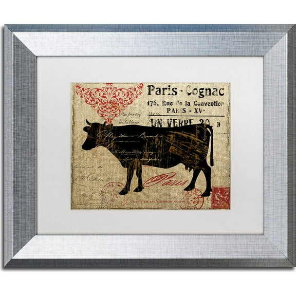 Trademark Fine Art "Paris Farms I" Canvas Art by Color Bakery, White Matte, Silver Frame