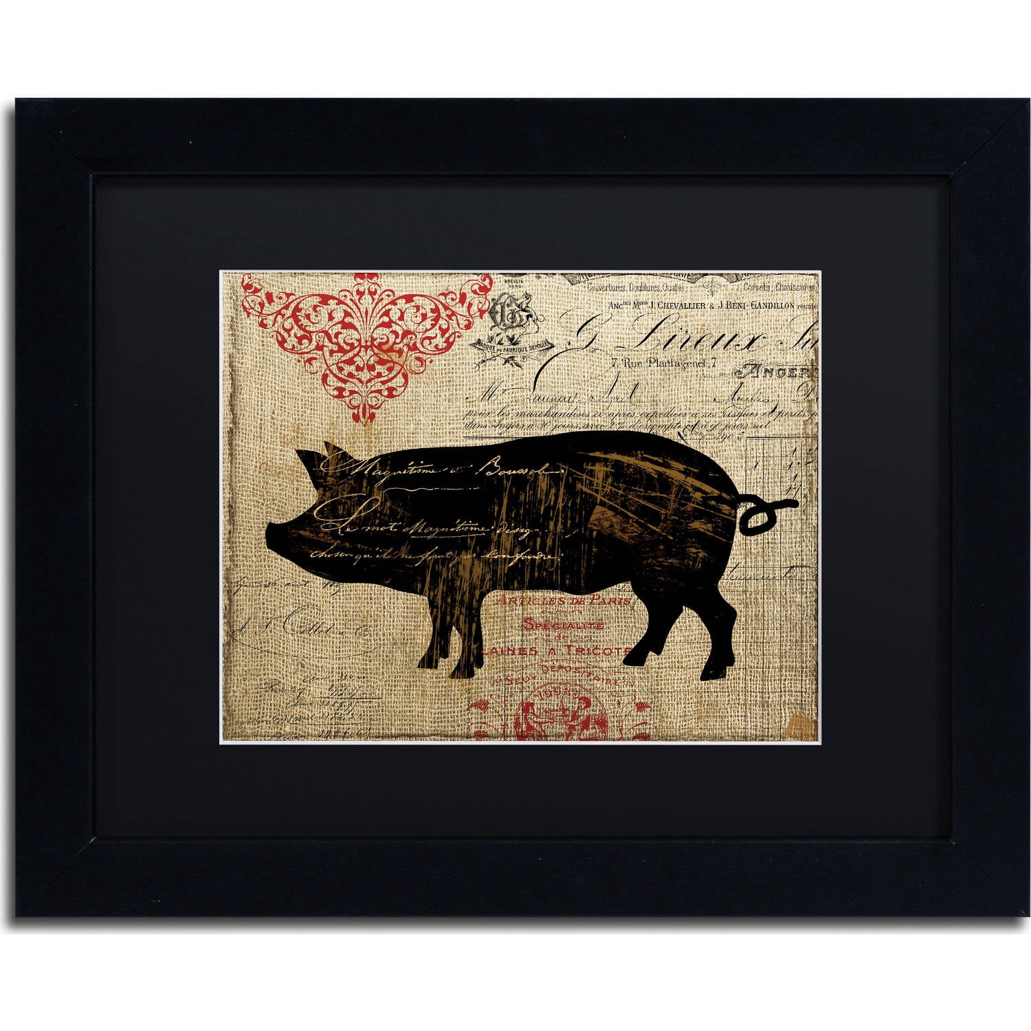 Trademark Fine Art "Paris Farms II" Canvas Art by Color Bakery, Black Matte, Black Frame