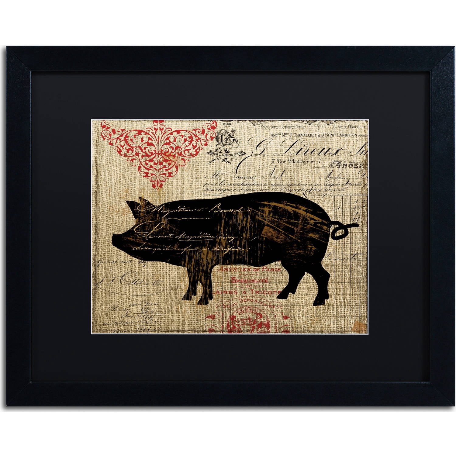 Trademark Fine Art "Paris Farms II" Canvas Art by Color Bakery, Black Matte, Black Frame