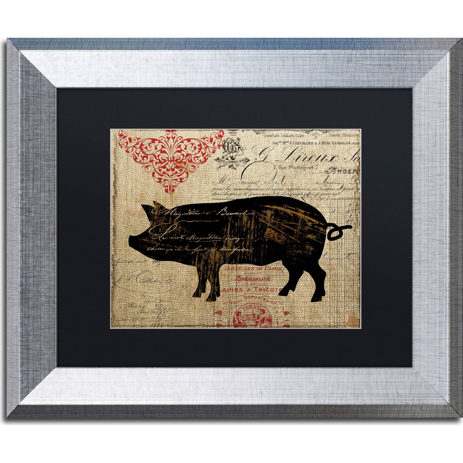 Trademark Fine Art "Paris Farms II" Canvas Art by Color Bakery, Black Matte, Silver Frame