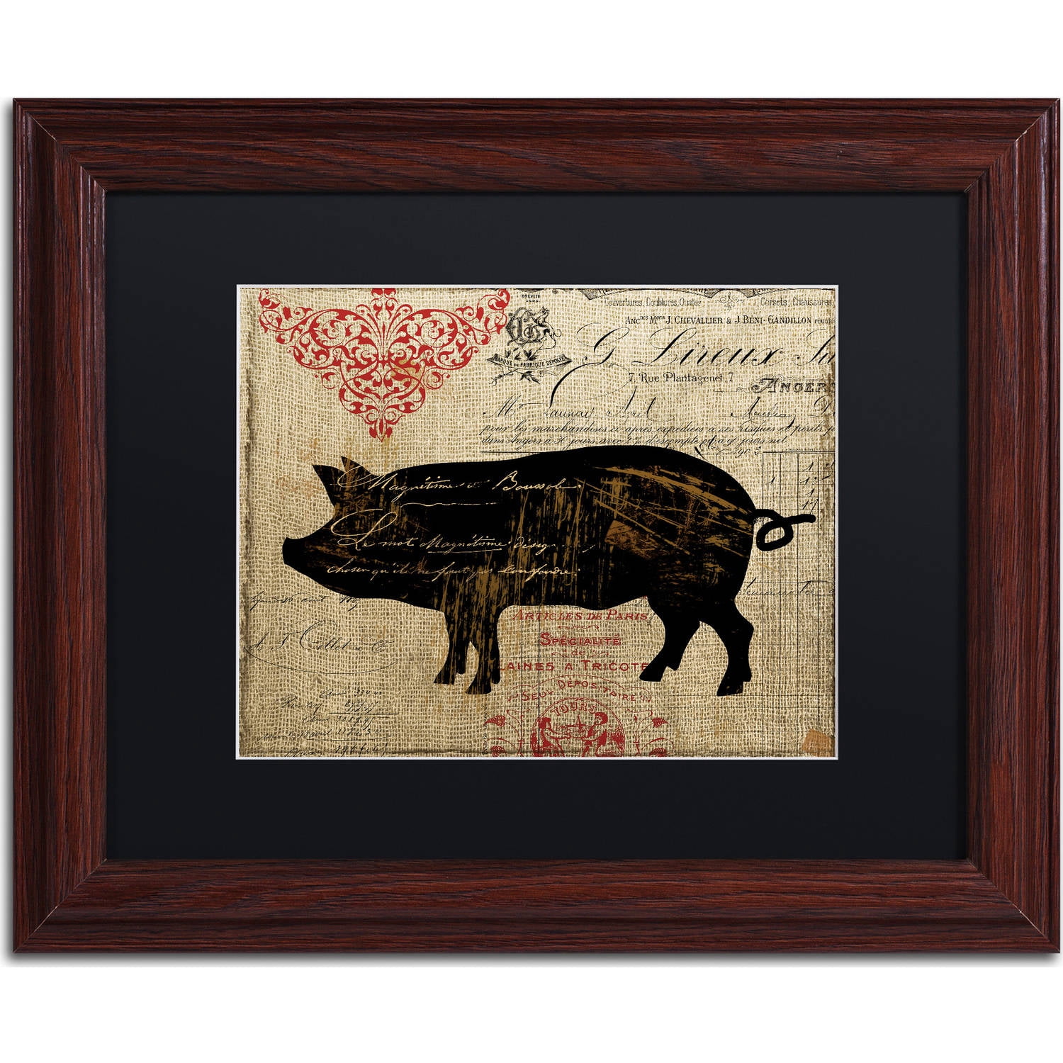 Trademark Fine Art "Paris Farms II" Canvas Art by Color Bakery, Black Matte, Wood Frame