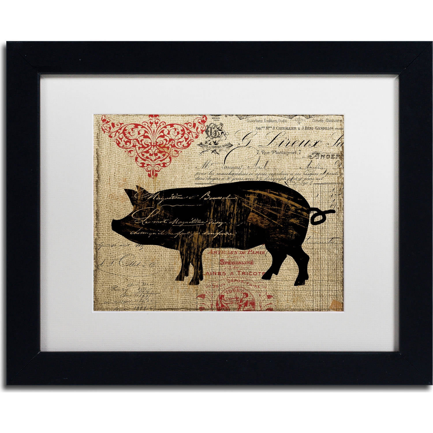 Trademark Fine Art "Paris Farms II" Canvas Art by Color Bakery, White Matte, Black Frame