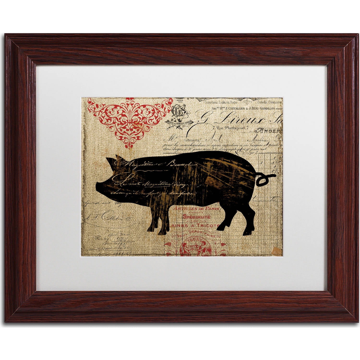 Trademark Fine Art "Paris Farms II" Canvas Art by Color Bakery, White Matte, Wood Frame