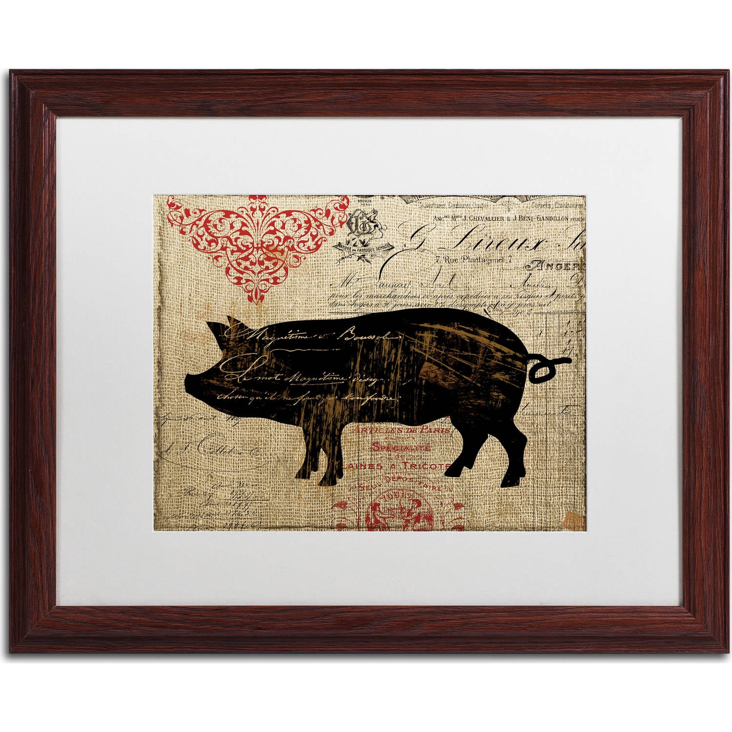 Trademark Fine Art "Paris Farms II" Canvas Art by Color Bakery, White Matte, Wood Frame