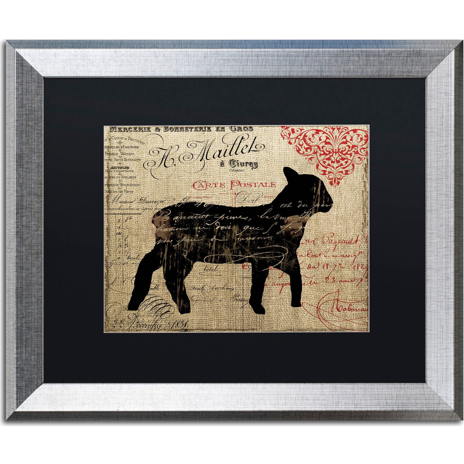 Trademark Fine Art "Paris Farms III" Canvas Art by Color Bakery, Black Matte, Silver Frame