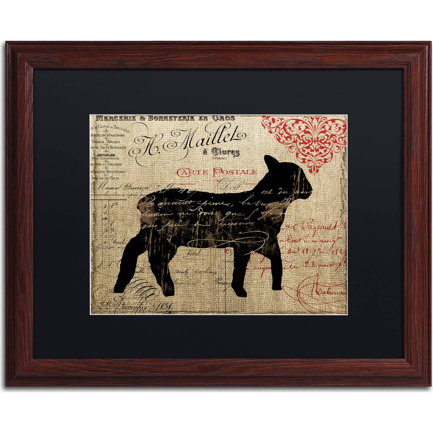 Trademark Fine Art "Paris Farms III" Canvas Art by Color Bakery, Black Matte, Wood Frame