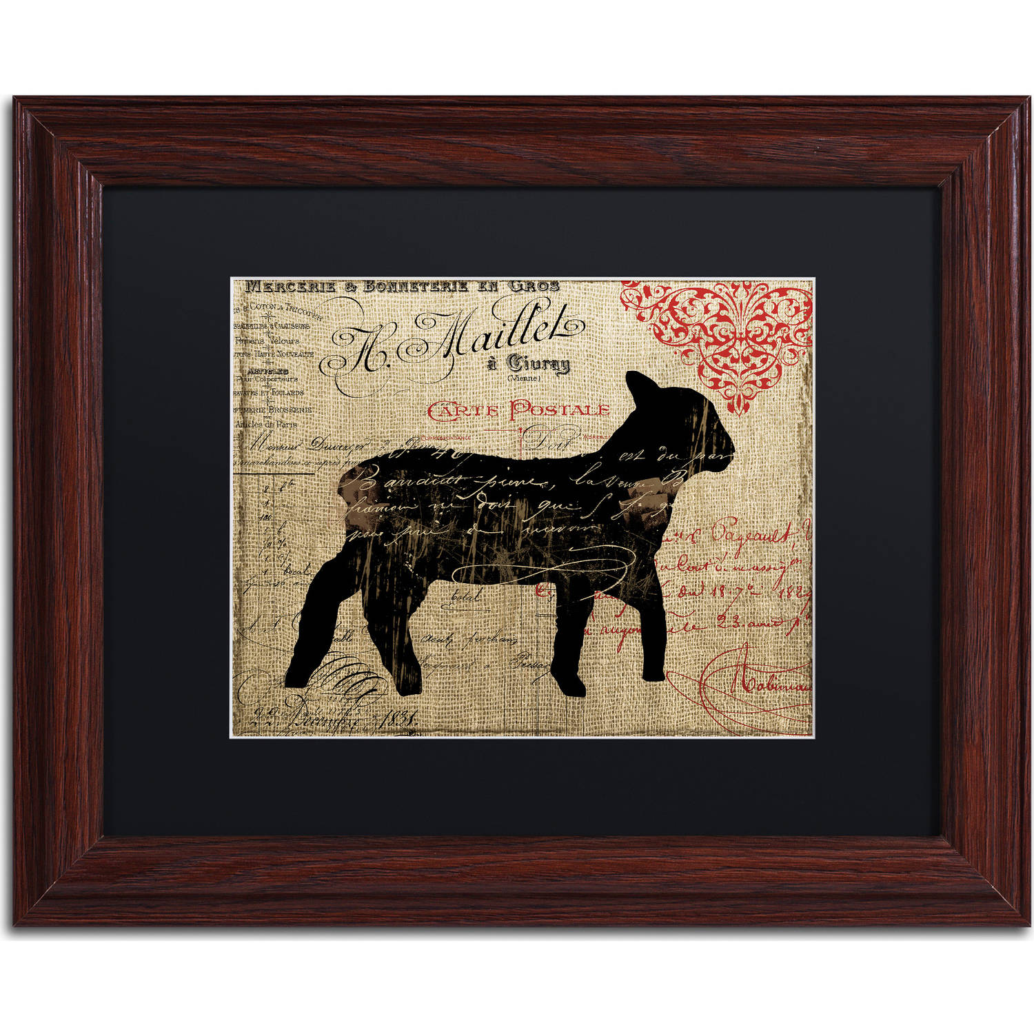 Trademark Fine Art "Paris Farms III" Canvas Art by Color Bakery, Black Matte, Wood Frame