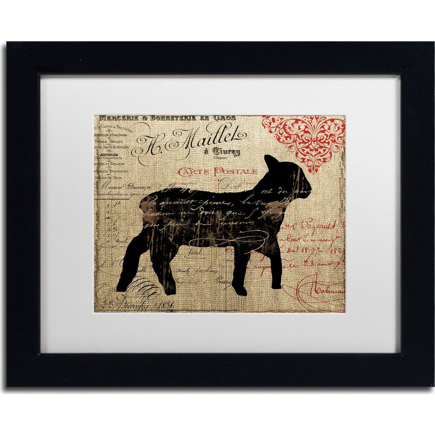 Trademark Fine Art "Paris Farms III" Canvas Art by Color Bakery, White Matte, Black Frame