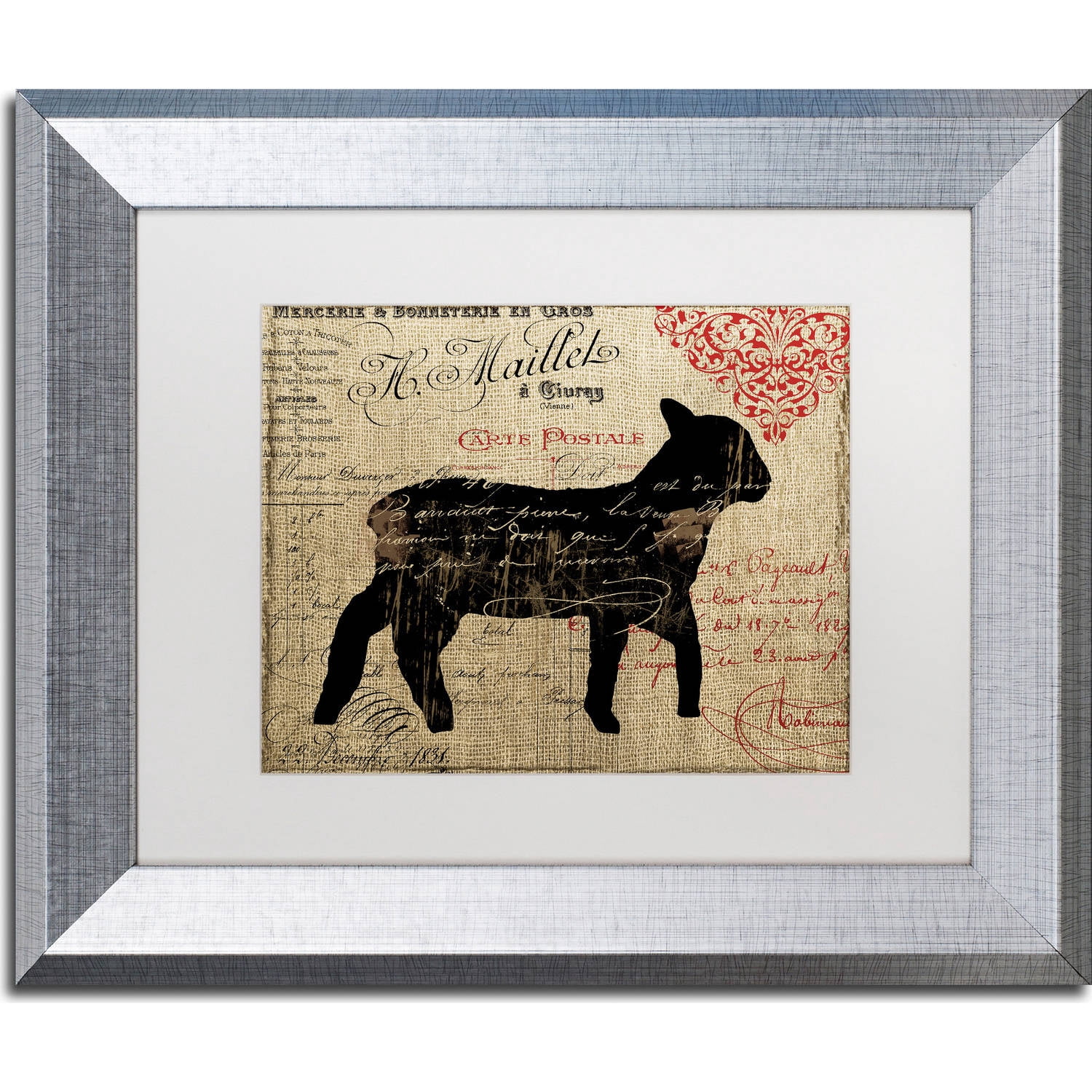 Trademark Fine Art "Paris Farms III" Canvas Art by Color Bakery, White Matte, Silver Frame
