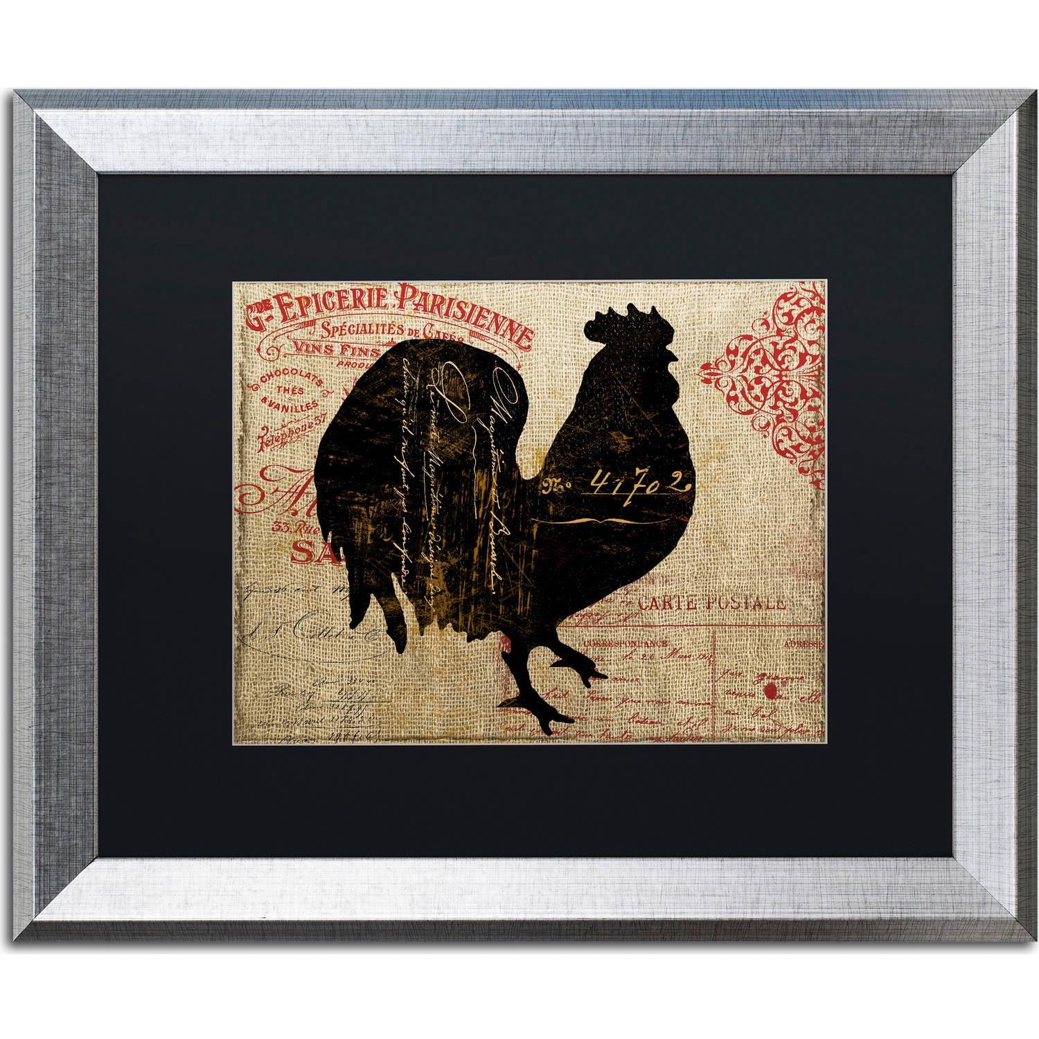 Trademark Fine Art "Paris Farms IV" Canvas Art by Color Bakery, Black Matte, Silver Frame
