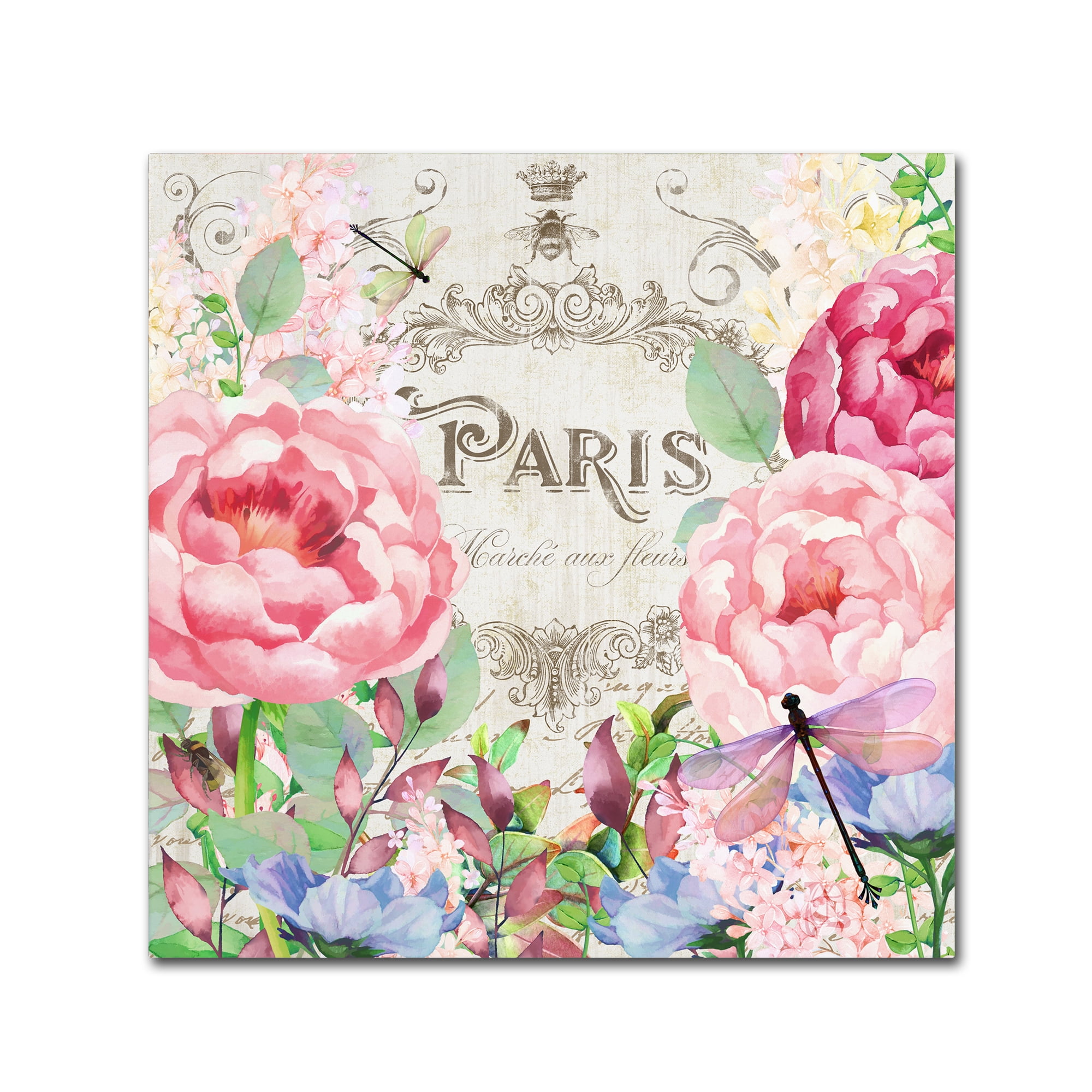 Trademark Fine Art 'Paris Flower Market I' Canvas Art by Tina Lavoie