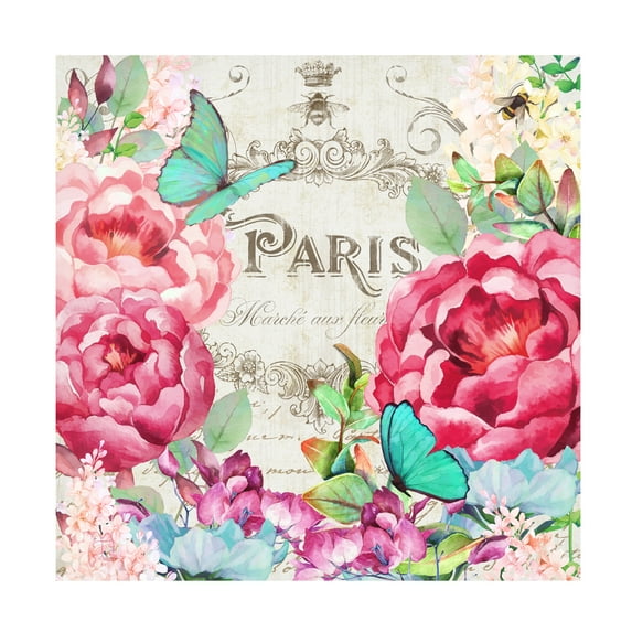 Trademark Fine Art 'Paris Flower Market II' Canvas Art by Tina Lavoie