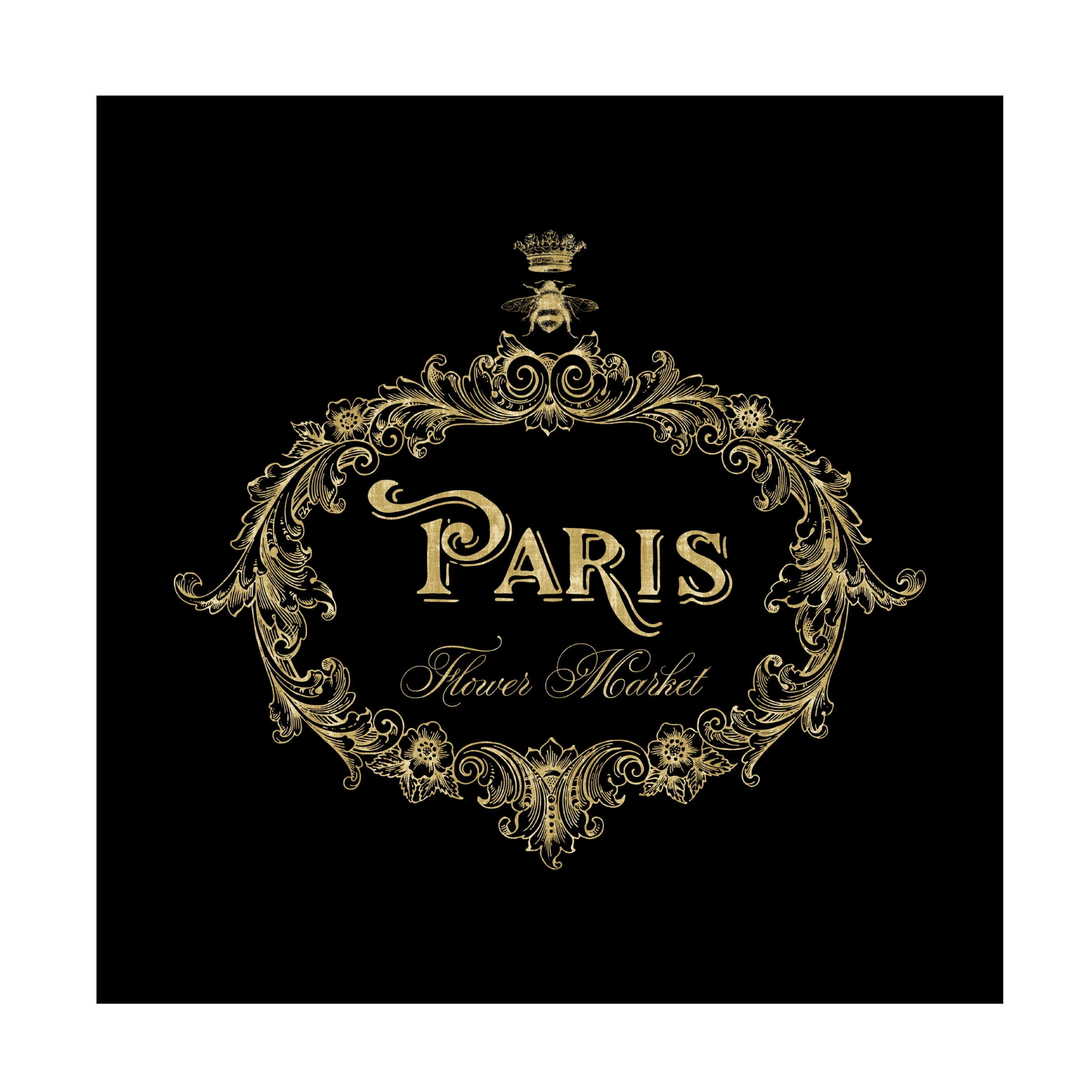 Trademark Fine Art 'Paris Flower Market In Gold' Canvas Art by Tina Lavoie