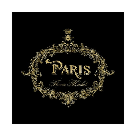 Trademark Fine Art 'Paris Flower Market In Gold' Canvas Art by Tina Lavoie