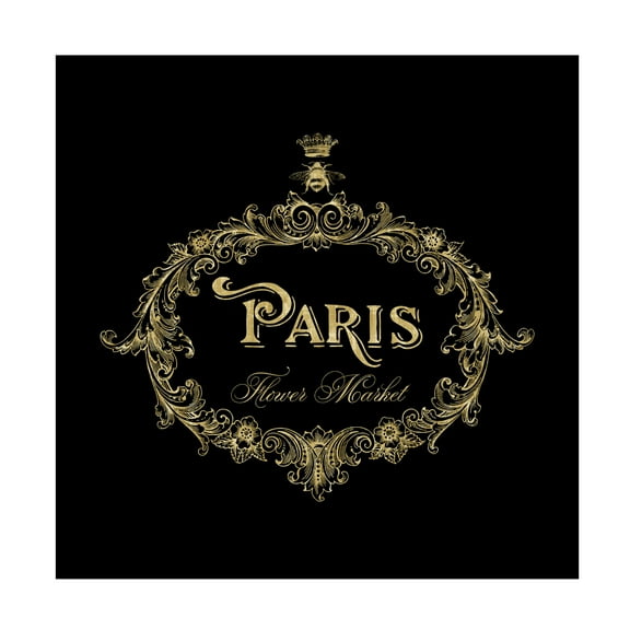 Trademark Fine Art 'Paris Flower Market In Gold' Canvas Art by Tina Lavoie