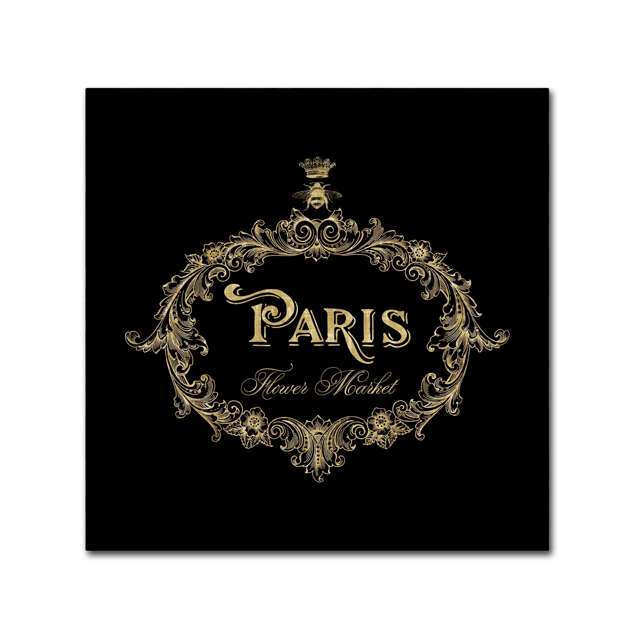 Trademark Fine Art 'Paris Flower Market In Gold' Canvas Art by Tina Lavoie