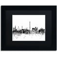 thumbnail image 1 of Trademark Fine Art "Paris France Skyline B&W" Canvas Art by Michael Tompsett, Black Matte, Black Frame, 1 of 4