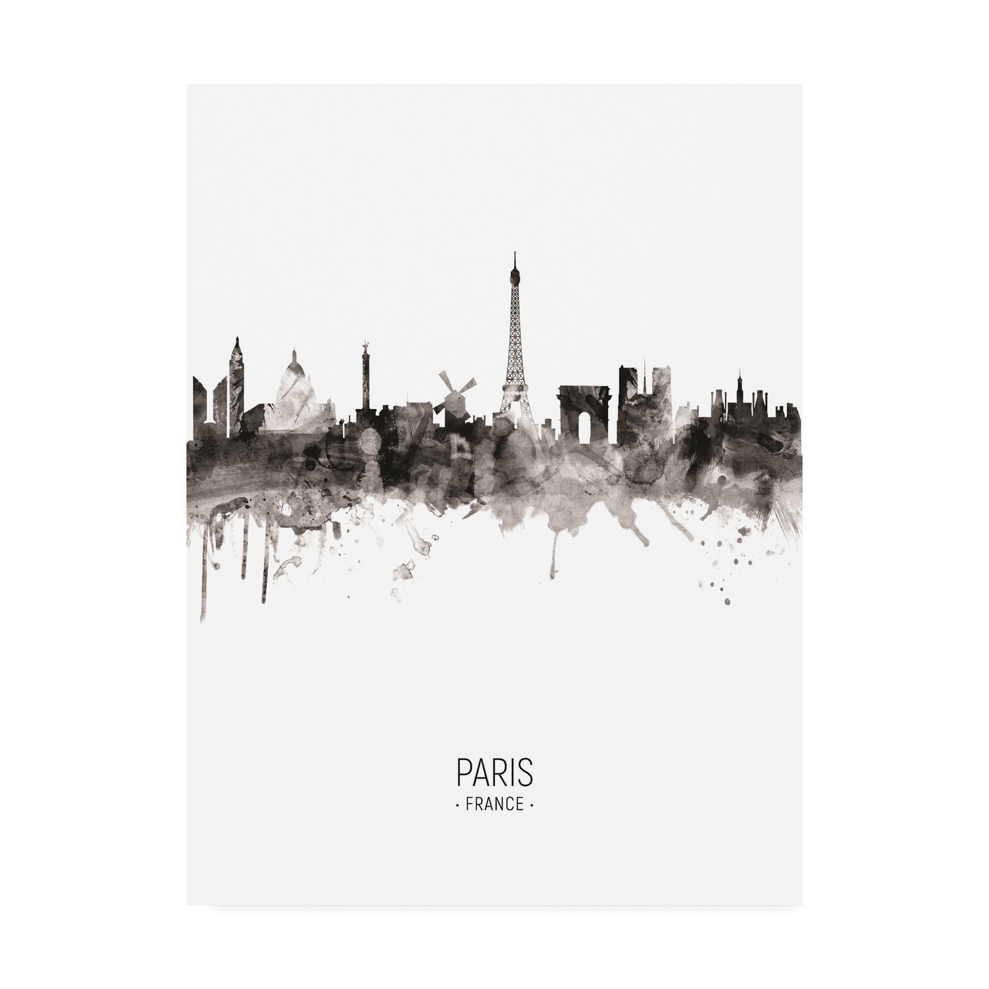 Trademark Fine Art 'Paris France Skyline Portrait II' Canvas Art by Michael Tompsett