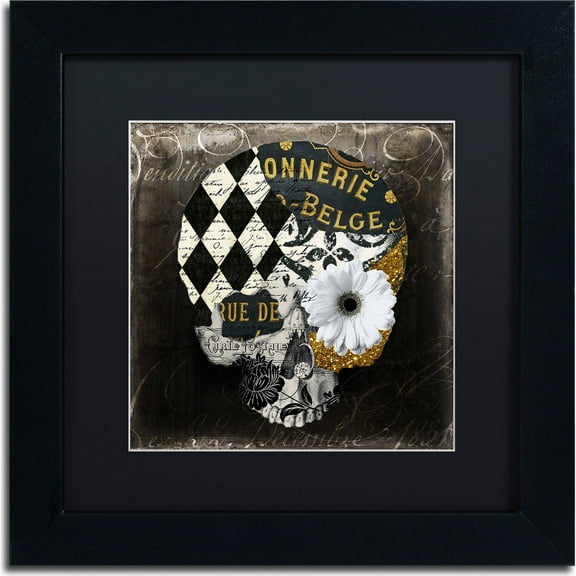 Trademark Fine Art "Paris Halloween I" Canvas Art by Color Bakery, Black Matte, Black Frame