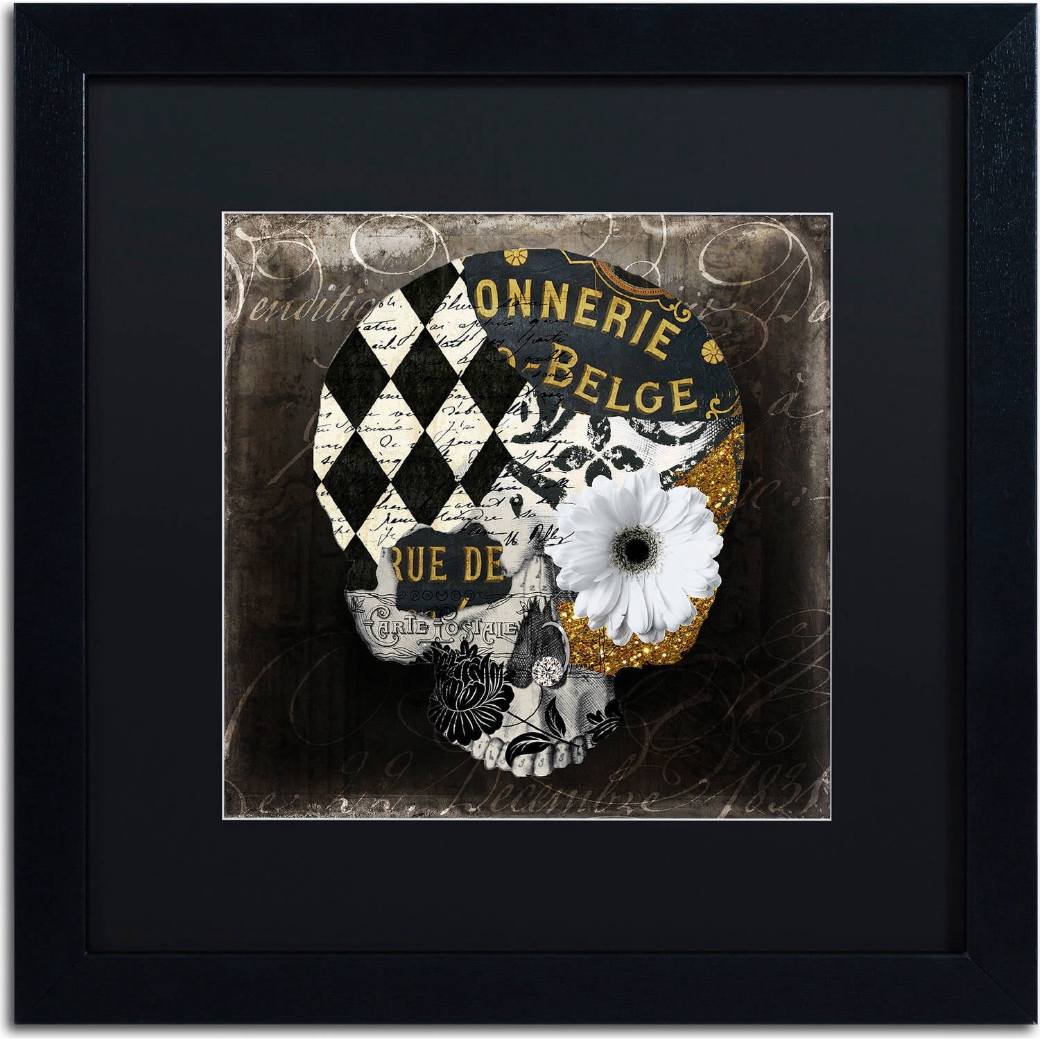 Trademark Fine Art "Paris Halloween I" Canvas Art by Color Bakery, Black Matte, Black Frame