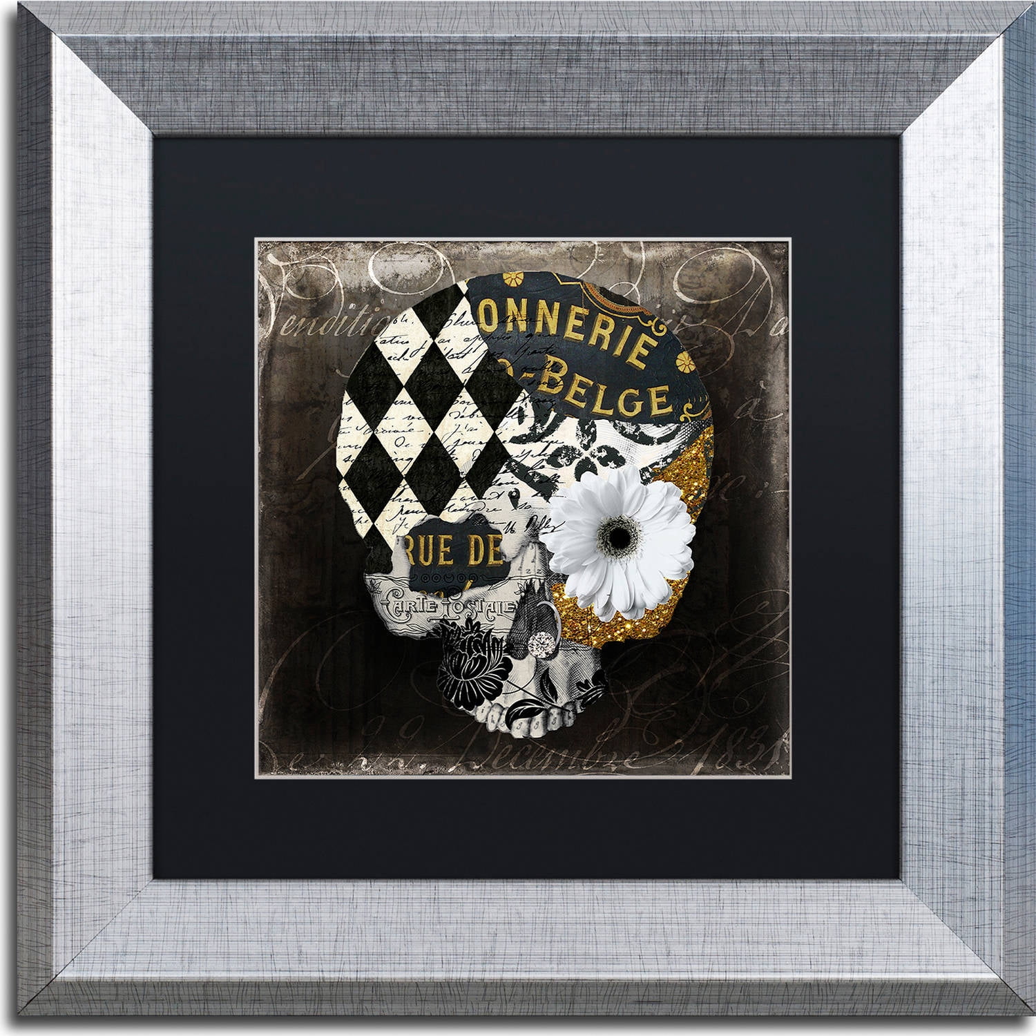 Trademark Fine Art "Paris Halloween I" Canvas Art by Color Bakery, Black Matte, Silver Frame