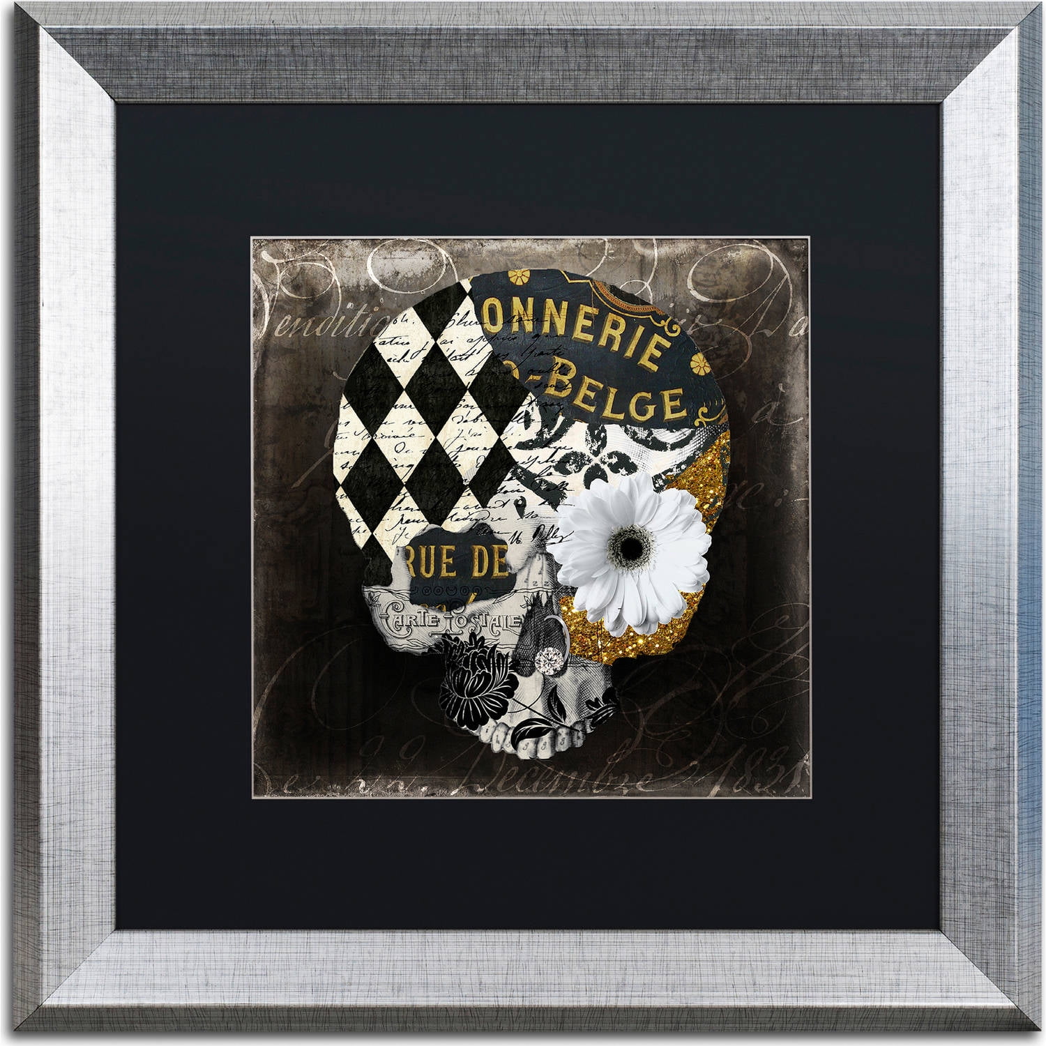 Trademark Fine Art "Paris Halloween I" Canvas Art by Color Bakery, Black Matte, Silver Frame