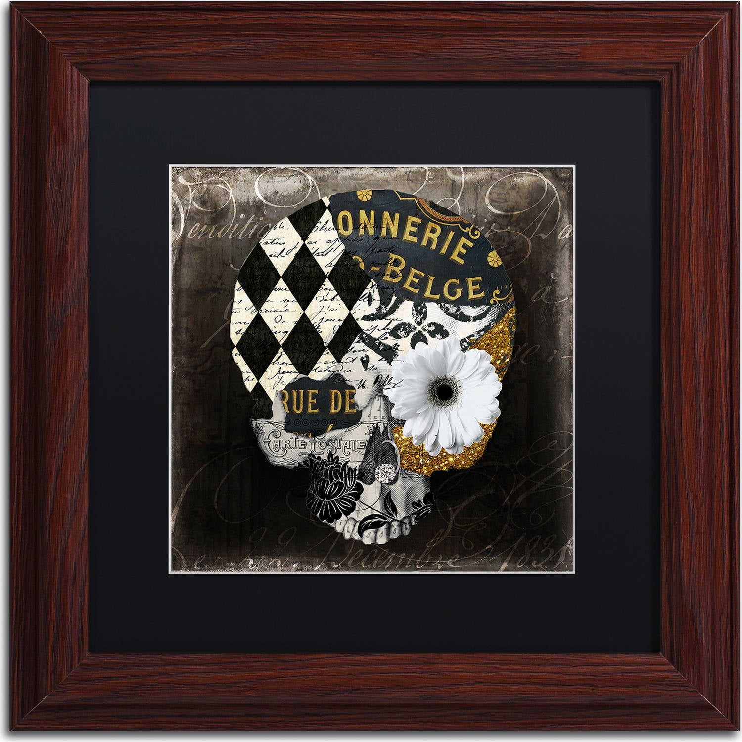 Trademark Fine Art "Paris Halloween I" Canvas Art by Color Bakery, Black Matte, Wood Frame