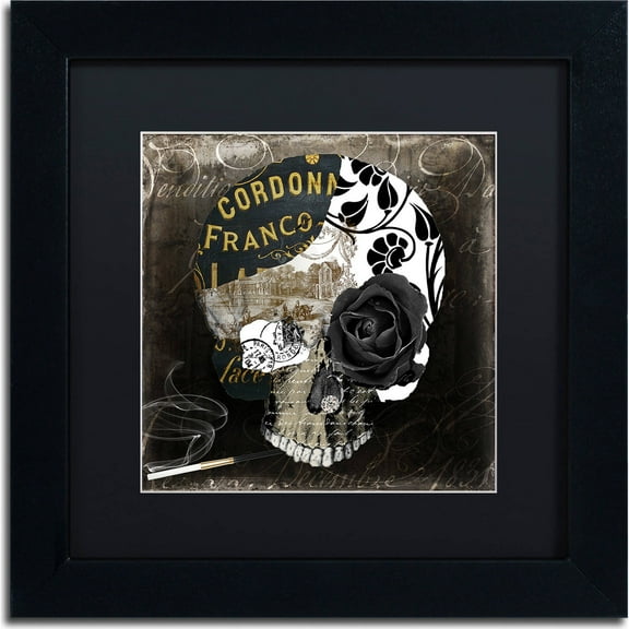 Trademark Fine Art "Paris Halloween II" Canvas Art by Color Bakery, Black Matte, Black Frame
