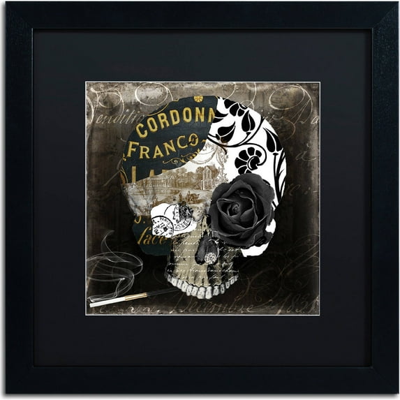Trademark Fine Art "Paris Halloween II" Canvas Art by Color Bakery, Black Matte, Black Frame