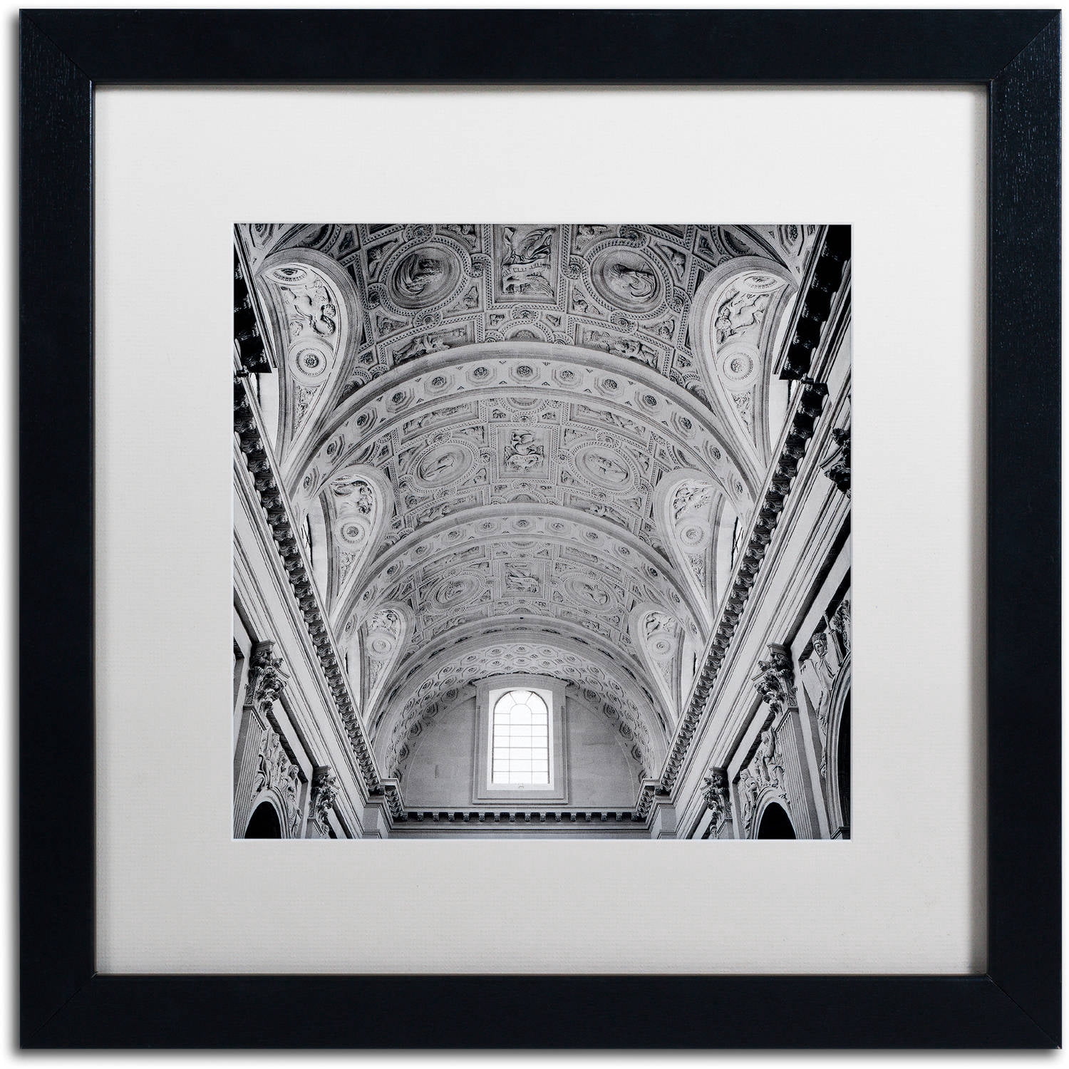 Trademark Fine Art "Paris II" Canvas Art by Alan Blaustein, White Matte, Black Frame